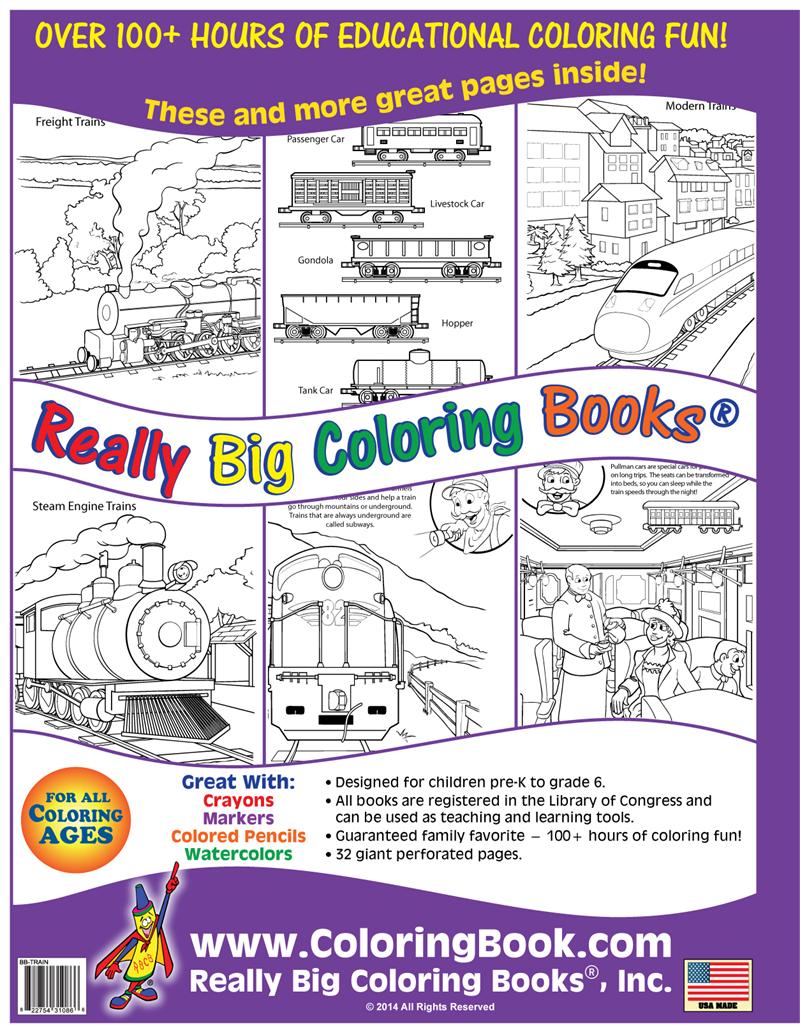 Wholesale Coloring Books Trains Really Big Coloring Book